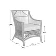 OSP Home Furnishings Maui Chair with Cream Cushion and Natural Washed