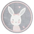 thumbnail image 2 of SAFAVIEH Carousel Kids Clark Shy Bunny Area Rug, Gray/Ivory, 5'3" x 5'3" Round, 2 of 11