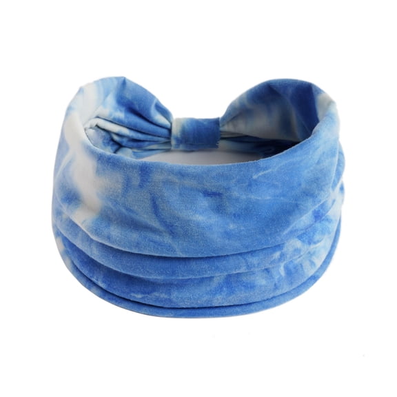 Dyfzdhu Headwear For Women Fashion Casual Tie Dye Rainbow Color Widening Yoga Hairband Sports Elastic Sweat Absorbing Headband