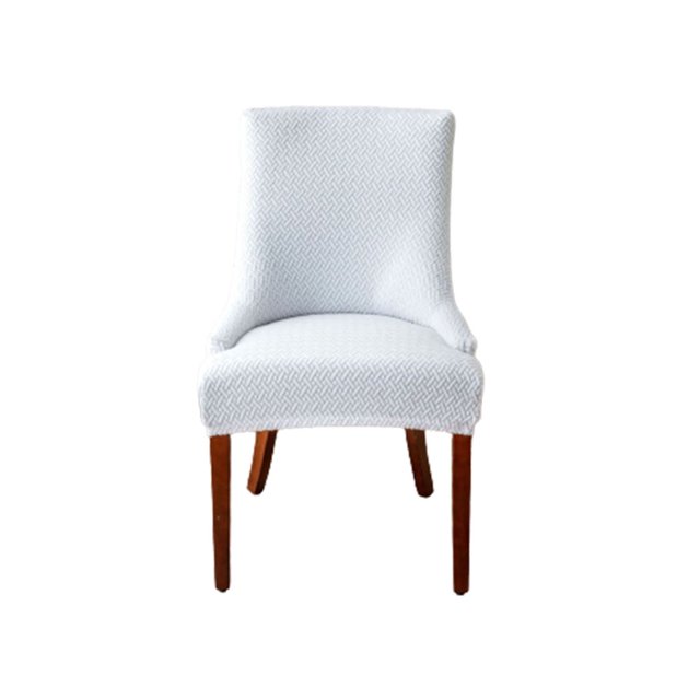 Checked Jacquard Armchair Cover Easy Installation Fully Protect Chair Cover for Living Room Dining Room