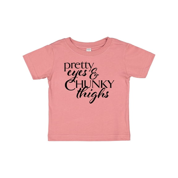 Inktastic Pretty Eyes and Chunky Thighs Boys or Girls Baby T-Shirt