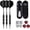 BLACK, variant on Professional Soft Tip Darts Set 20 Grams - 50 Rubber O-Rings + 30 Darts Plastic Tip + Aluminum Shafts + 6 Standard Flights + Portable Case for Electronic Dart Board