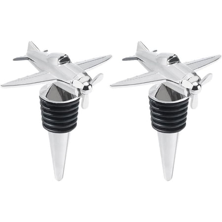 ABCISI 2Pcs Wine Bottle Stopper Airplane Bottle Stopper Wine Saver Reusable Wine Stopper Beverage Bottle Seal Cork Suitable for Standard