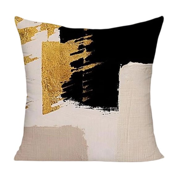Double Sided Polyester Throw Pillow Cover 45x45cm, Soft Smooth Cushion Case with Hidden Zipper, Cozy Decorative Pillowcase for Couch Sofa Bedroom Living Room, Machine Washable, Style A