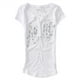 thumbnail image 1 of Camiseta henley de Manga corta Aeropostale con diamantes de imitación para mujer color blanco mediano, 1 of 2