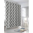 thumbnail image 3 of Fsddascl Gray Morocco Shower Curtain Set - 36" x 78" Washable Bathtub Curtain with 12 Hooks, Vintage Minimalist Boho Ethnic Pattern Waterproof Fabric Stall Shower Curtains for Bathroom/Bathtub, 3 of 6