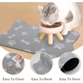 thumbnail image 5 of Cat Food Mats, Dog Food Mat, Cat Food Mat No Slip Cat Mat for Food and Water, 11.8"x18.1" Navy Blue, 5 of 6