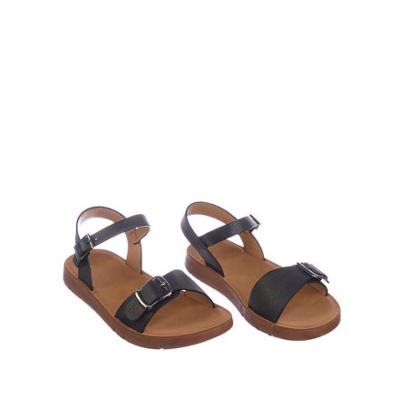 

Tire2 by Soda Children Girl Open Toe Flat Sandal w Ankle Strap