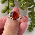 thumbnail image 5 of Amber Ring 925 Sterling Silver Natural Amber Gemstone Solitaire Wedding Ring, 5 of 5