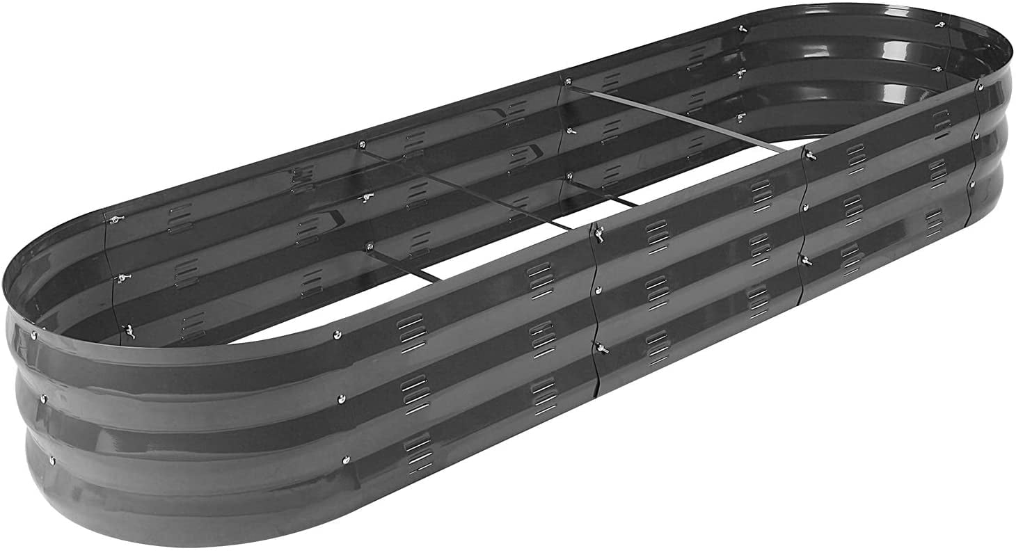 Vego Garden Aluzinc Raised Garden Bed Kits, 17" Tall 9 In 1 Modular
