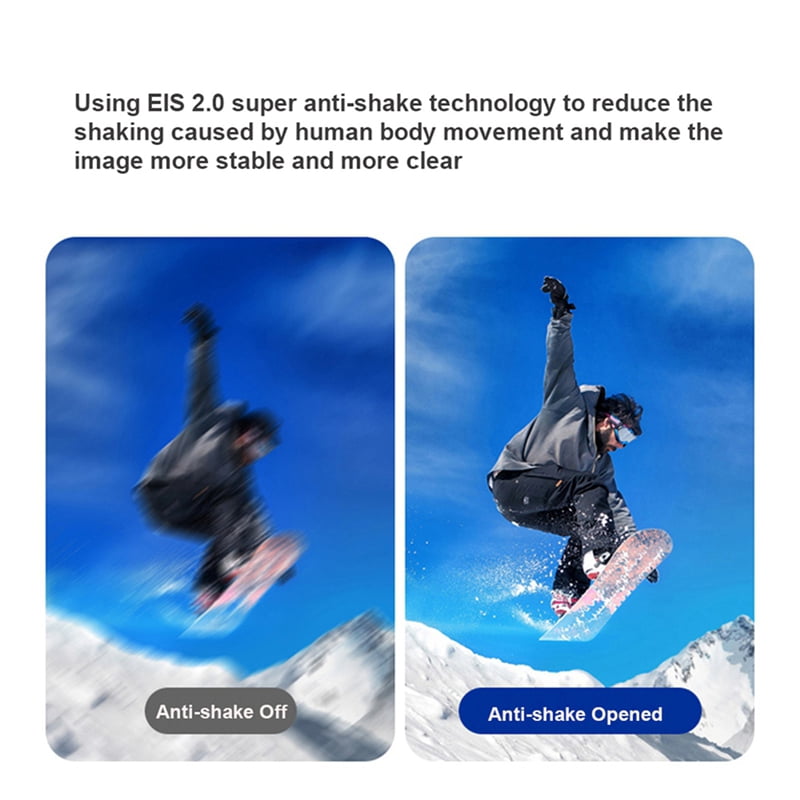 2X 4K 30FPS Head Mounted Camera Wearable WiFi Video Camcorder Camera 120°Wide Angle Lens Anti-Shake APP Control Camera
