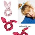 thumbnail image 5 of SPRING PARK Cute Women Girl Knotted Rabbit Ear Scrunchie Hair Band Rope Elastic Tie Ponytail Holder, 5 of 8