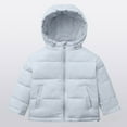 thumbnail image 2 of Gubotare Boys Fall Jacket Kids Kids Boys and Girls Puffer Jacket, Winter Hooded Coat, Medium Weight Size 8-10 Years (Light Blue,8-10 Years), 2 of 7