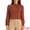 Caramel, variant on DARING DIVA Women's Spring Blouse Long Sleeve Ruffle Tie Neck Business Top XS Pink