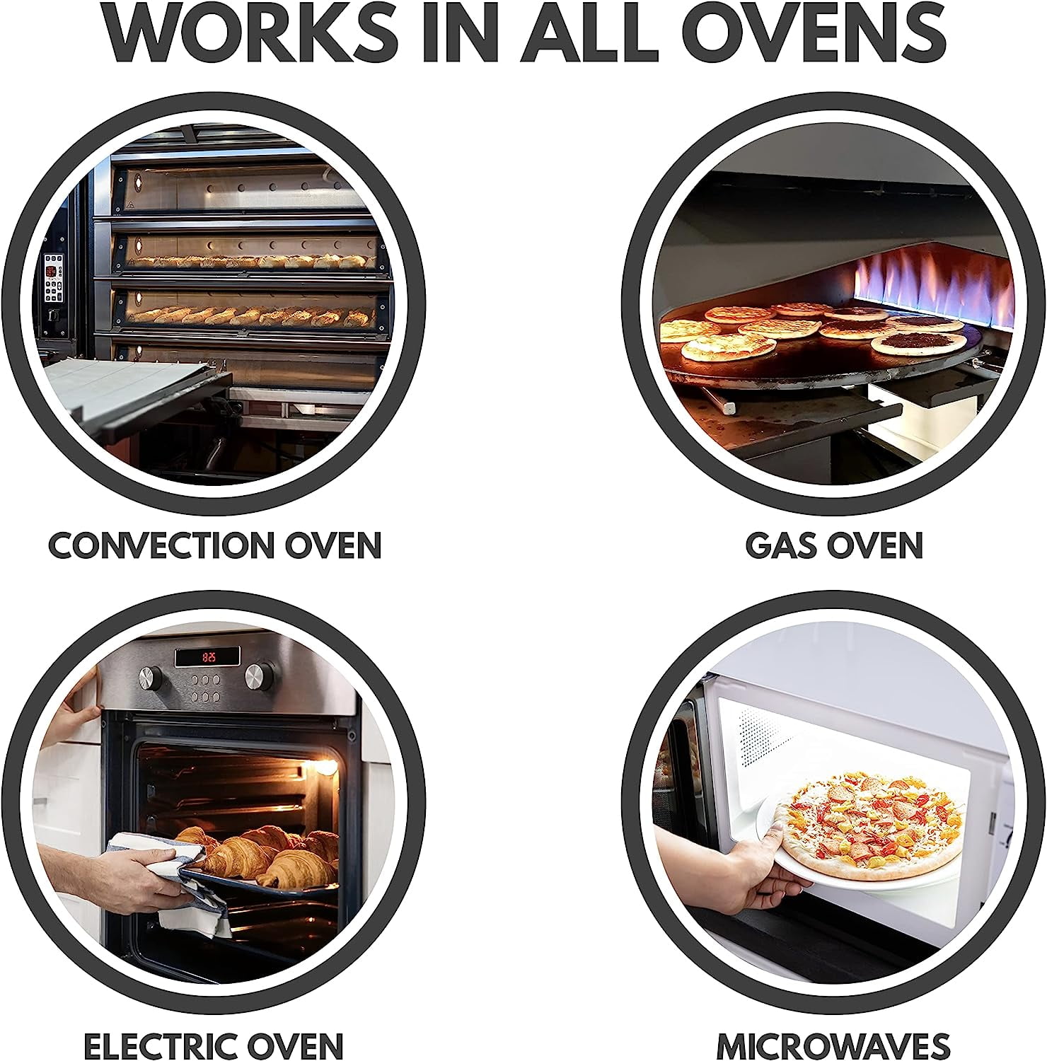 MorexLab Oven Liner 16 x 24 Inch Thick Heavy Duty Non Stick Teflon Baking Mat, 3 Count