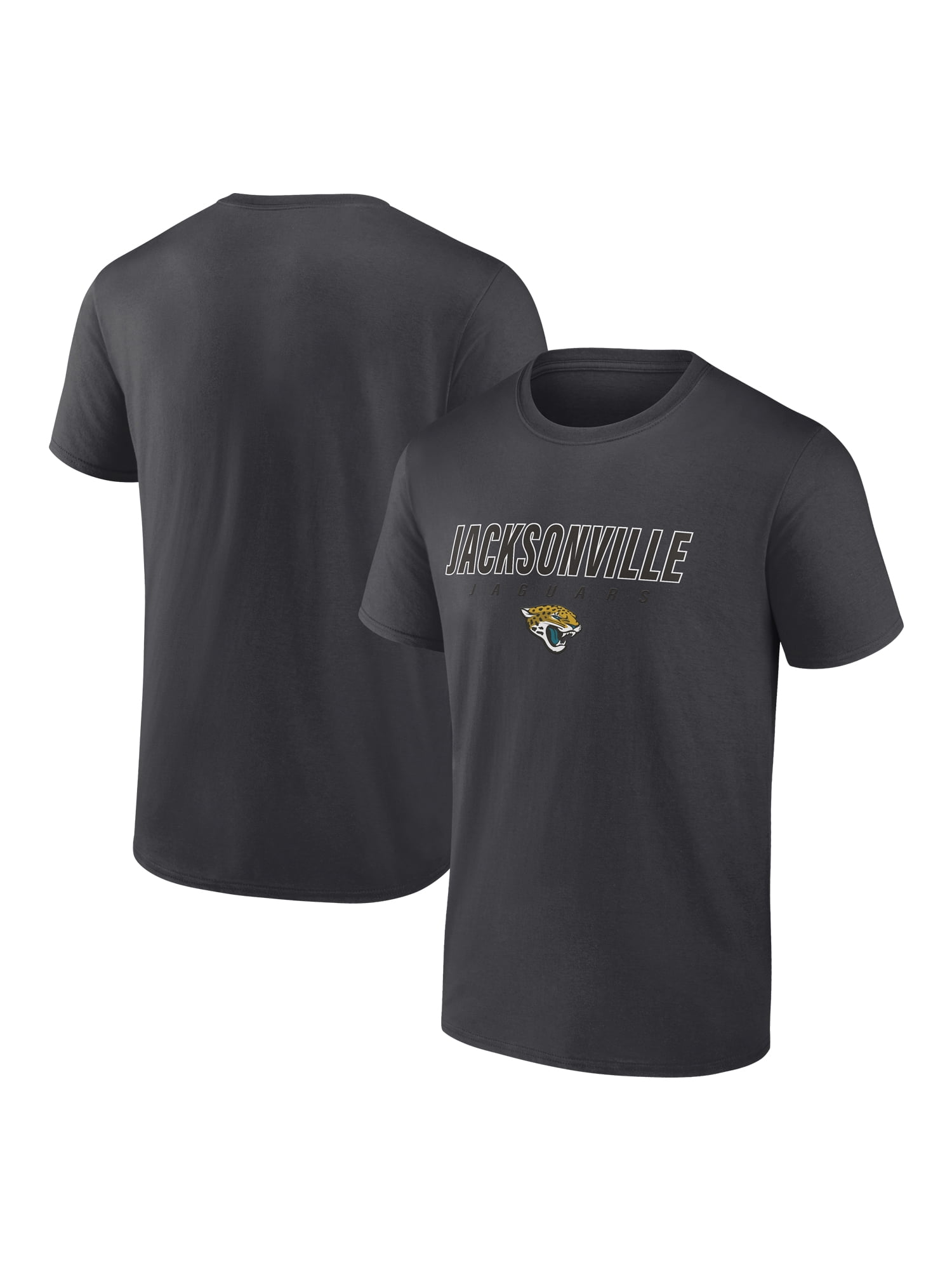 NFL Jacksonville Jaguars Men's Cotton Charcoal Heather Short Sleeve T-Shirt