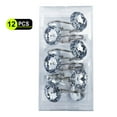 thumbnail image 3 of Semfri 12PCS Shower Curtain Rings Acrylic Decorative Rolling Shower Curtain Rings Diamond Shape Shower Rings Stainless Steel Rust Resistant Decorative Rhinestones Shower Curtain Rings Clear, 3 of 9