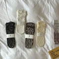 thumbnail image 2 of Breathable Floral Lace Socks Retro Transparent Mesh Fishnet Socks Ultra-thin Middle Tube Women Socks Summer white, 2 of 6