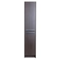 thumbnail image 1 of Eviva Lugano 16" Grey-OakModern Bathroom Linen Side Cabinet Storage, 1 of 4