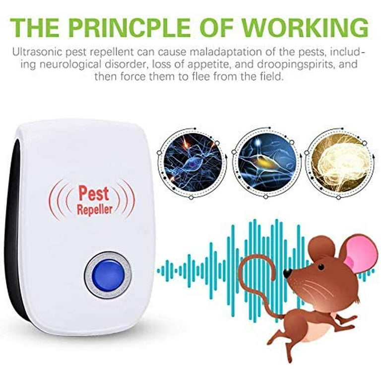 Ultrasonic Pest Repeller Electronic Plug Cockroach Rodents Roaches Mice  Indoor Eco Friendly, 6 units - Kroger