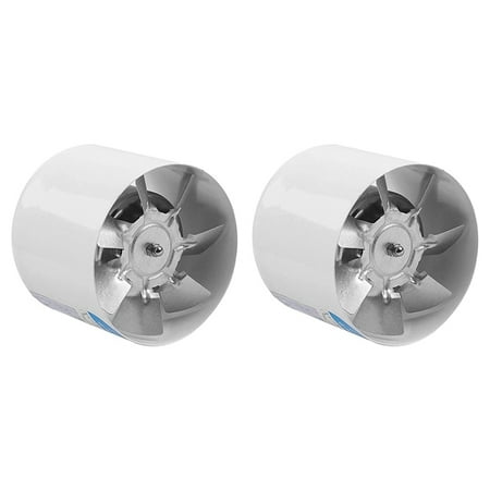 

2X 4 Inch Inline Duct Fan Air Ventilator Metal Pipe Ventilation Mini Extractor Bathroom Toilet Wall Fan