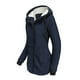 thumbnail image 3 of Parkas de manga larga para mujer, chaqueta lisa de otoño e invierno, de manga larga, con espalda descubierta, cárdigan con capucha, abrigo abrigado con bolsillos, tops, abrigo para mujer, 3 of 5