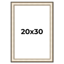 20x30 Frame Gold Silver Plein Aire 2" Inch Wide Moulding Solid Wood Picture Frame | Modena
