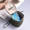 thumbnail image 5 of Ladies Genuine Leather Cosmetic Bag Fashion Cosmetic Case Makeup Bag Women Clutch Mini Toiletry Bag Cosmetic Pouch, 5 of 5
