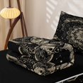 thumbnail image 5 of jejeloiu Celestial Mandala Zipper Twin Comforter Sets with Fitted Sheet and 2 Pillowcases For Men Women,Star Constellation Zipper Bedding Set,Black Gold,Black Reversible,4-Piece, 5 of 7