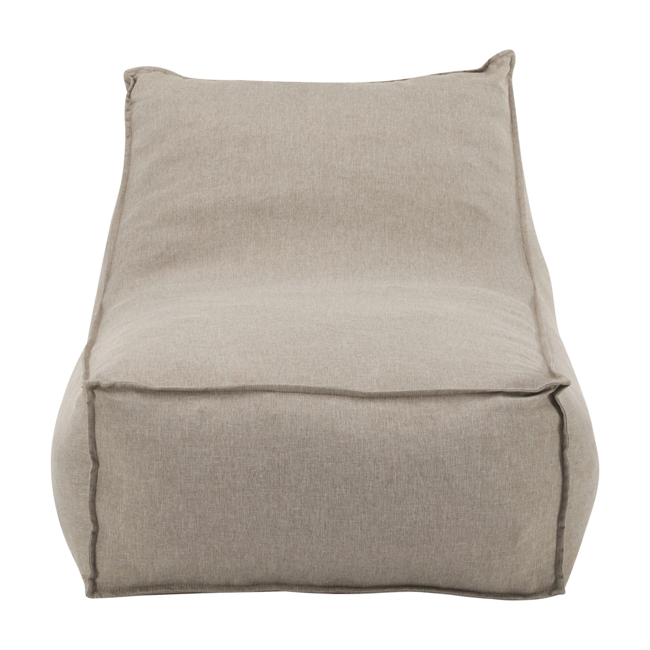 Christopher Knight Home 48" Outdoor Bean Bag Lounge Chair, Plush Foam Filled, Patio Garden Seating, Beige