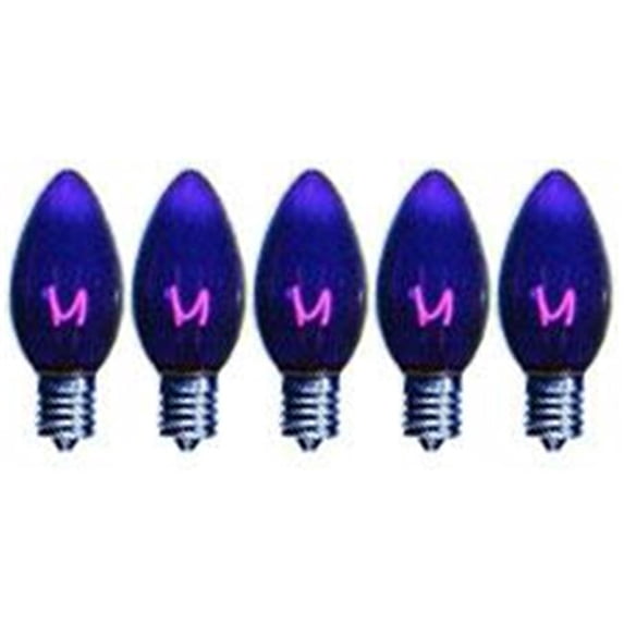 C9 Purple Twinkle Bulbs 7-Watt - 25 Pack