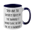 thumbnail image 2 of Sarcasm Warden Two Tone 11oz Mug, You are The Luckiest Boss in the World. I, For Men Women, Present From Coworkers, Cup For Warden, 2 of 2
