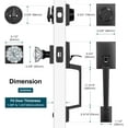 thumbnail image 2 of Black Front Door Handle and Deadbolt Set, Front Door Lock Set with Crystal Glass Door Knob, Exterior Door Lock Set with Single Cylinder, Reversible for Right & Left, Matte Black, 2 of 14