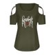 thumbnail image 4 of Fiudx Ofertas Flash Del Día Camiseta Estampada a La Moda para Mujer, Blusa de Manga Corta, Tops Informales con Cuello Redondo, 4 of 4