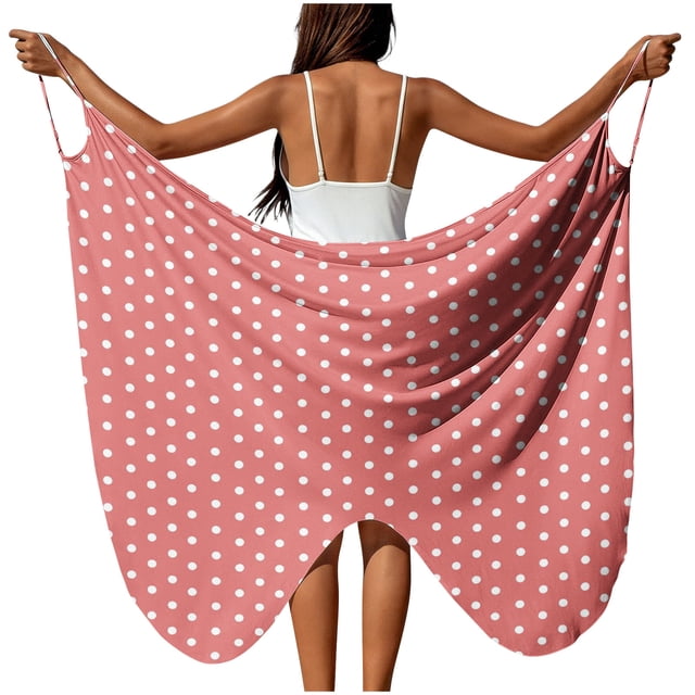 Sortie de Plage pour Femmes avec Sangle Réglable Fente Haute Côté en Polyester Tissé Transparent 1 Pce