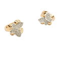 thumbnail image 4 of Aretes en oro laminado con diseño de mariposa  con incrustaciones de cristales Sporty Fast Aretes en oro laminado con diseño de mariposa  con incrustaciones de cristales, 4 of 6