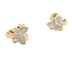 thumbnail image 4 of Aretes en oro laminado con diseño de mariposa  con incrustaciones de cristales Sporty Fast Aretes en oro laminado con diseño de mariposa  con incrustaciones de cristales, 4 of 6