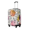 thumbnail image 2 of Bingfone Skull And Flowers Luggage Cover Washable Suitcase Cover Protector Anti-Scratch Suitcase Cover Fits 18-32 Inch Luggage (without luggage), 2 of 9
