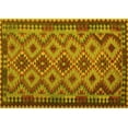 thumbnail image 1 of Ahgly Company Machine Washable Indoor Rectangle Southwestern Yellow Country Area Rugs, 8' x 10', 1 of 4