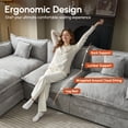 thumbnail image 5 of Ovios 108" Modular Sectional Sofa U-Shaped Cloud Couch with 2 Ottomans, Comfy Living Room Furniture, Chenille, Gray, 5 of 10