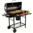 thumbnail image 5 of Charcoal Grills, Outdoor Charcoal Barbecue Grill Offset Smoker, Camping Barbecue Grill for Outdoor Backyard BBQ Parties And Picnics, 509 Square Inch Cooking Surface, 5 of 11