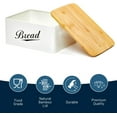 thumbnail image 4 of RoyalHouse Modern Metal Bread Box with Bamboo Cutting Board Lid, Bread Storage Container for Kitchen Counter, Vintage Kitchen Decor Organizer, 4 of 11