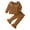 A31-Brown, variant on Hessimy Toddler Boys Girls Spring Summer Floral Knit Crewneck Sweatshirt & Flare Pants Set（Pink，18-24 Months）
