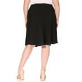 thumbnail image 4 of Women's Plus Size Casual High Waist Bow Tie Belted A Line Midi Knee Length Skirts, 4 of 6