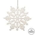 thumbnail image 2 of Vickerman 8" White Glitter Snowflake Christmas Ornament, 12 per Box, 2 of 2