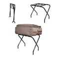 thumbnail image 6 of Pilaster Designs Black Metal Foldable Luggage Rack Stand With Nylon Belt, 6 of 6