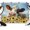 Yellow, variant on Rustic Brown Cow Backdrops for Photography, Farmhouse Animal Pattern Mountain Flowers Nature Fabric Photo Background Sturdy Studio Props for Photo Studio, Video Recording, Booth & Photoshoot 7x5ft