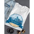 thumbnail image 3 of Skyline Badge Detroit City Women White T-Shirt, Female Large, 3 of 4