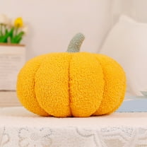 ZestqaQ Pumpkin Decorative Pillows, Fall Throw Pillows, Halloween Cushions, Plush Decorative Pillow for Sofa, Stuffed Pumpkin Toys for Home, Office, Party Decor(Yellow)