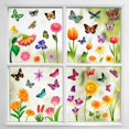 thumbnail image 3 of 162 PCS Primavera Verano Ventana Adhesivo Adhesivo, Tulipán Mariposa Flor Ventana Calcomanía para el hogar Suministros para fiestas Tienda Ventana Vidrio Exhibición Decoración 2 juegos, 3 of 5